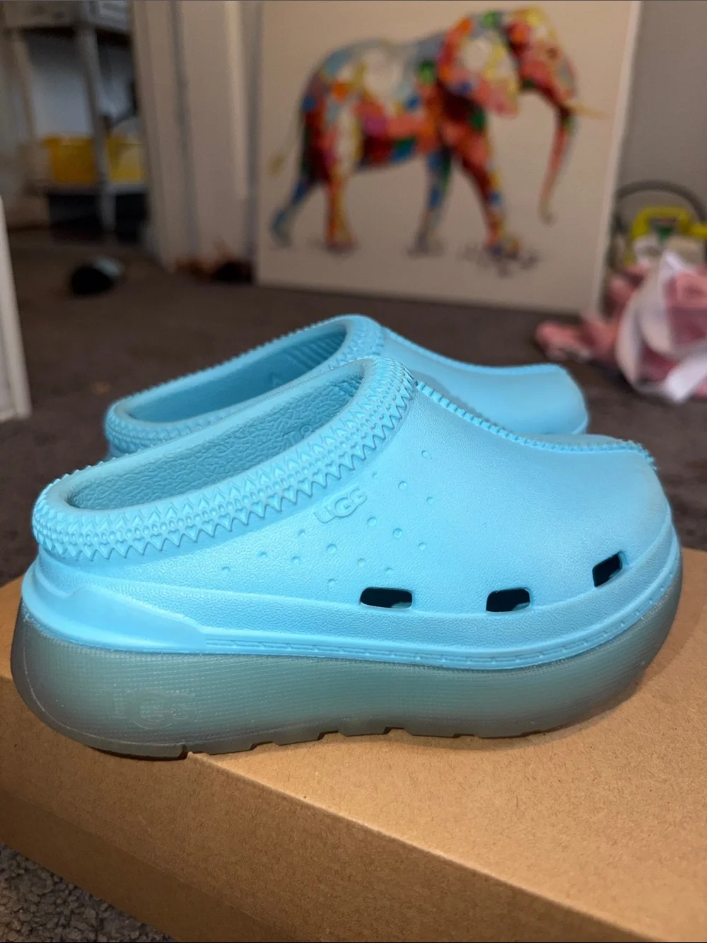 UGG Kids Blue Slip-On Clog